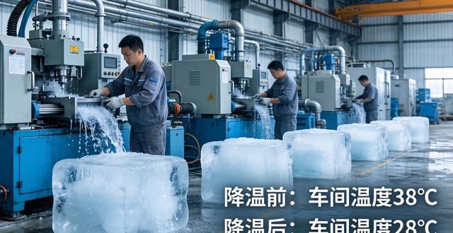 北京厂房物理降温冰块 夏天车间降温实拍效果对比